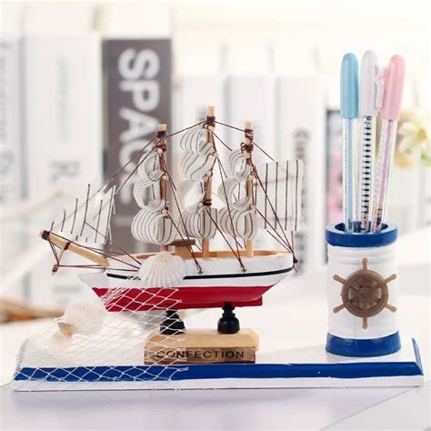 sailboat metal music box pencil holder|Retro Sailboat Office Desktop Metal Music box Pen Pencil Holder .